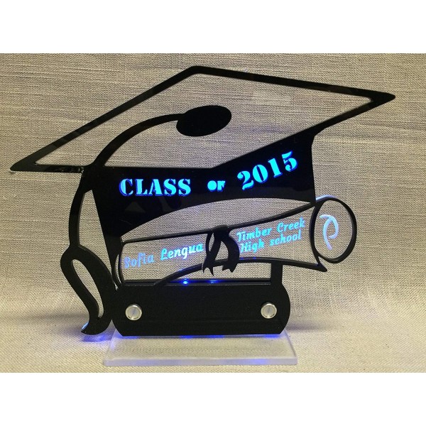 Graduation Personalized Topper Light Acryleddesigns Graduation Personalized Topper Light Acryleddesigns