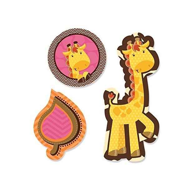 Giraffe Girl Shaped Birthday Cut Outs