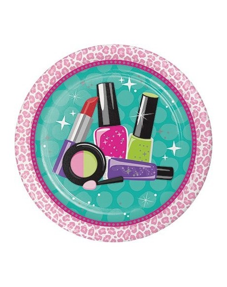 Sparkle Spa Makeup Theme Teen Party Supplies Pack (Serves-16) Plates ...
