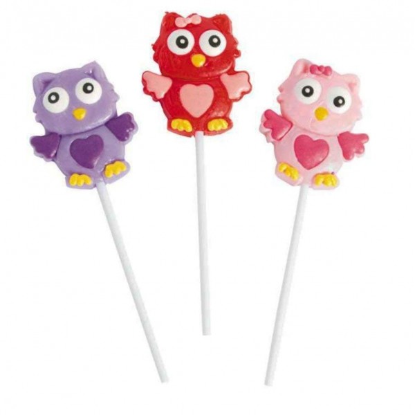 Frosted Valentine Owl Lollipops Individually