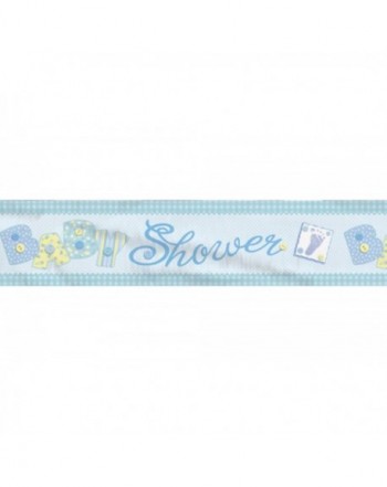 Baby Shower Blue Stitching Banner