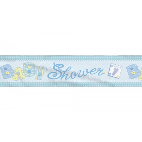 Baby Shower Blue Stitching Banner