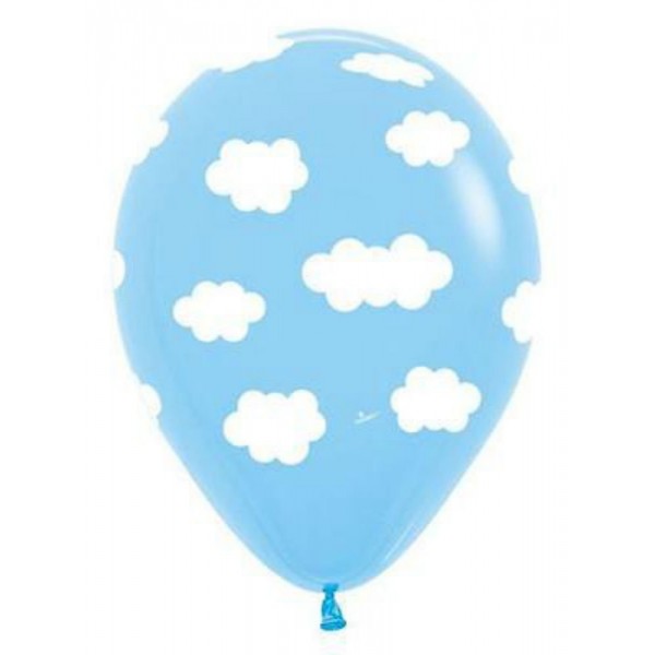 White Cloud BALLOONS Printed Shower