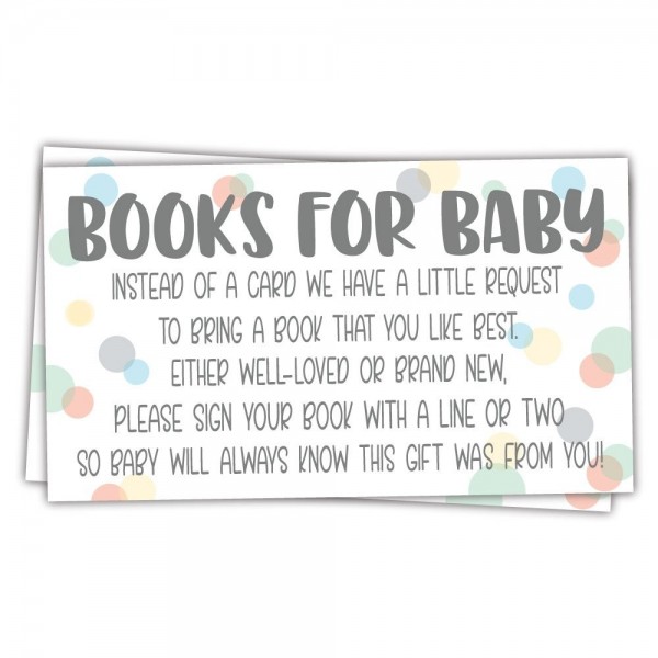 Sweet Books Shower Request Cards