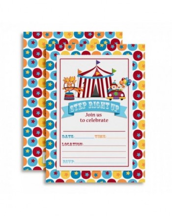 Carnival Invitations Birthday Envelopes AmandaCreation