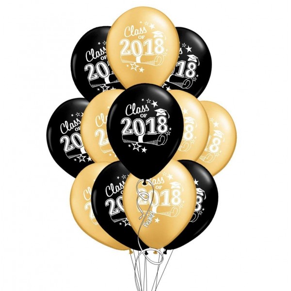 Class Graduation Latex Balloons Black