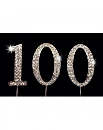 100th Cake Topper Sparkling Rhinestone