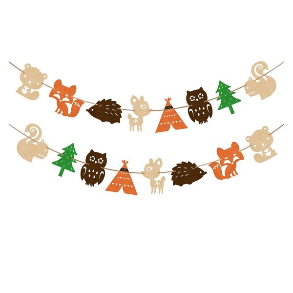 Woodland Creatures Banner Friends Garland