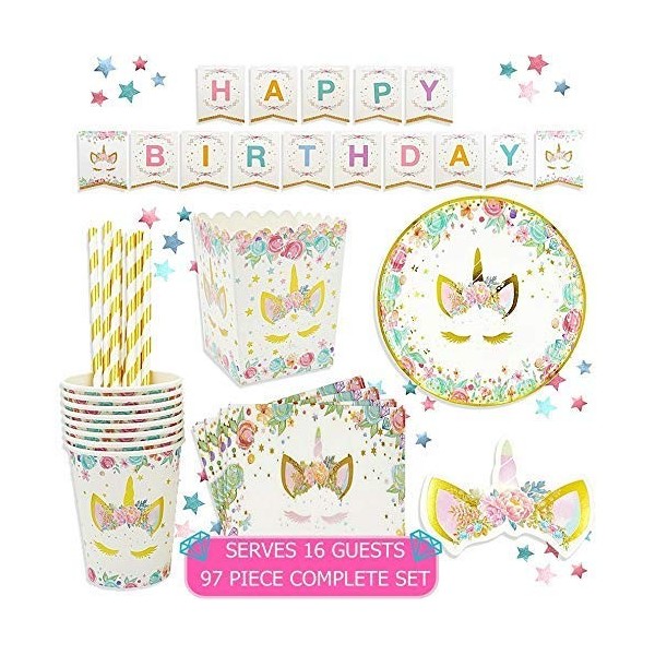 UNICORN PARTY SUPPLIES decorations disposable