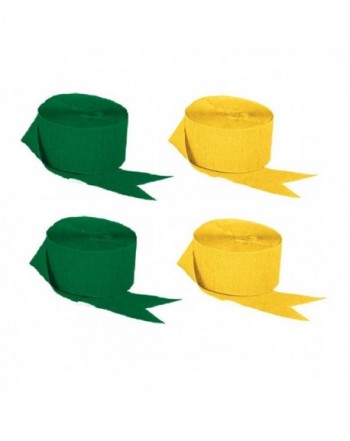 Green Yellow Crepe Paper Streamers