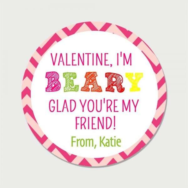 Personalized Round Valentines Day Stickers