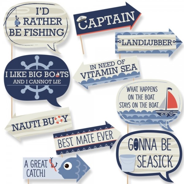 Funny Ahoy Nautical Shower Birthday