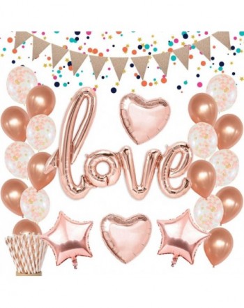 Rose Gold Love Balloons Decorations