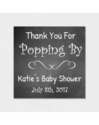 Personalized Square Popping Shower Stickers