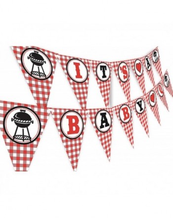 Baby Q Shower Banner Pennant Decoration