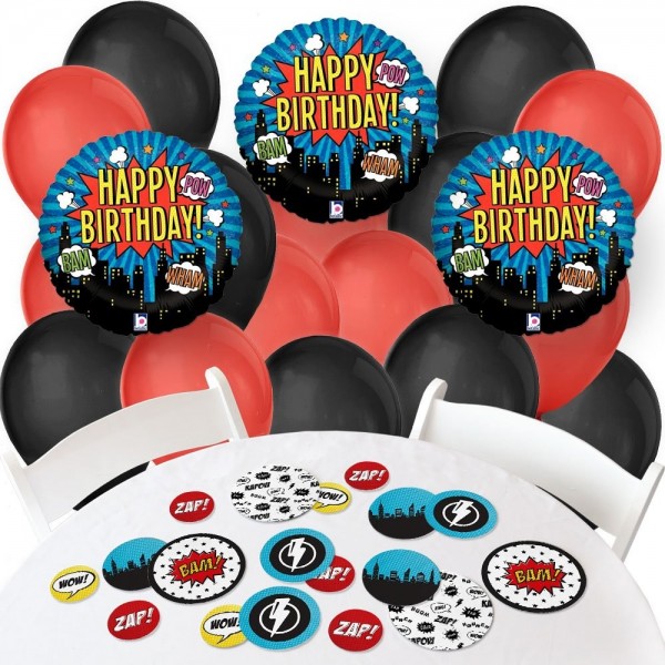 BAM Superhero Confetti Birthday Decorations