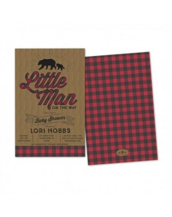 Buffalo Plaid Personalized Shower Invitations