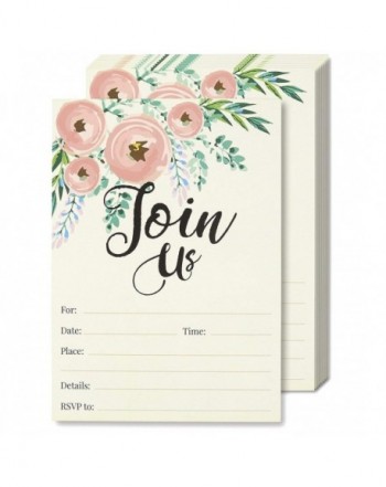 Watercolor Join Invitation Cards Fill