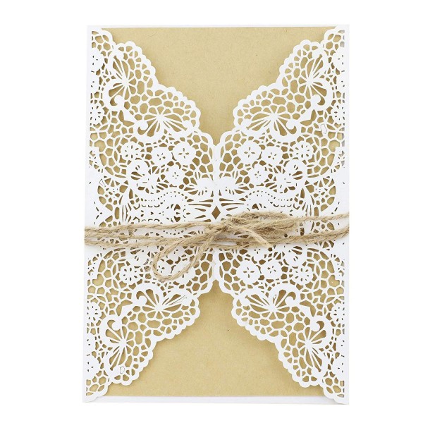 Shinejoy Elegant Invitations Birthday Floral White