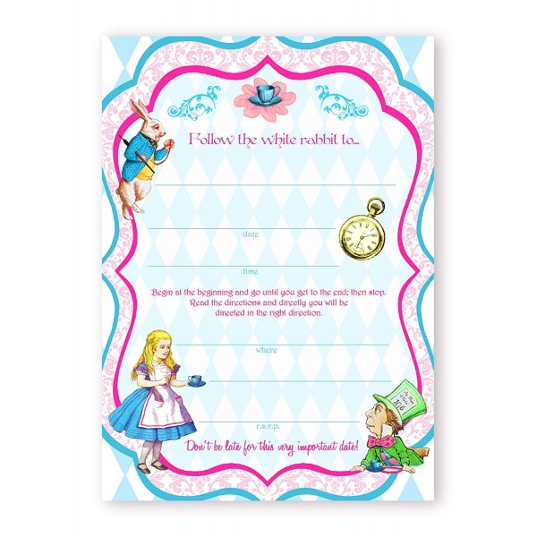 Alice Wonderland Classic Invitations Envelopes
