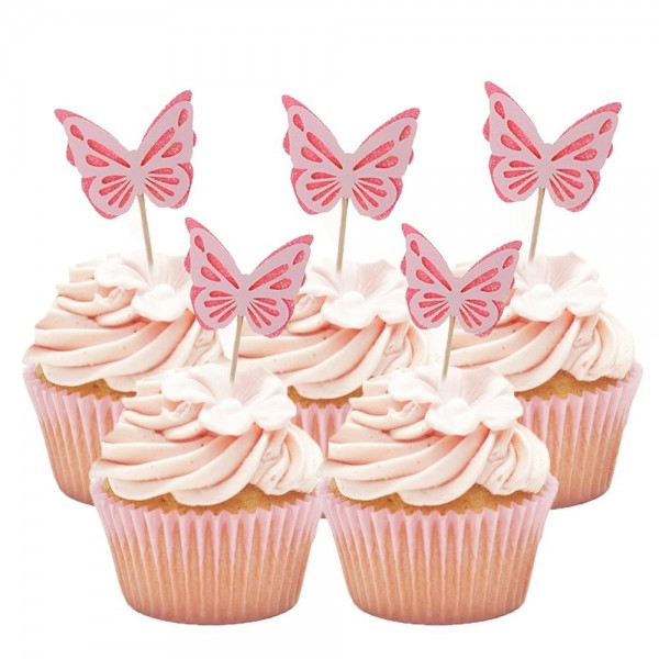 HZOnline Butterfly Glitter Birthday Decorations