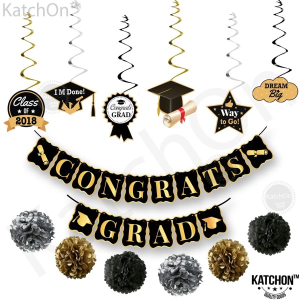 CONGRATS GRAD Hanging Swirls Kit