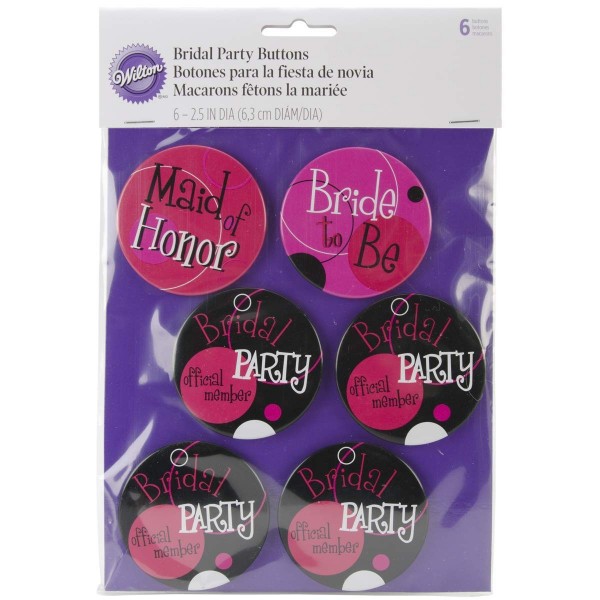 Wilton 1006 417 Bridal Party Buttons