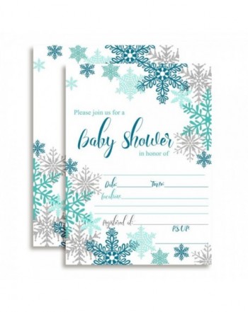 Silver Snowflake Invitations Envelopes AmandaCreation