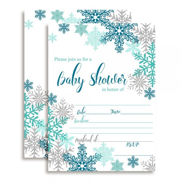 Silver Snowflake Invitations Envelopes AmandaCreation