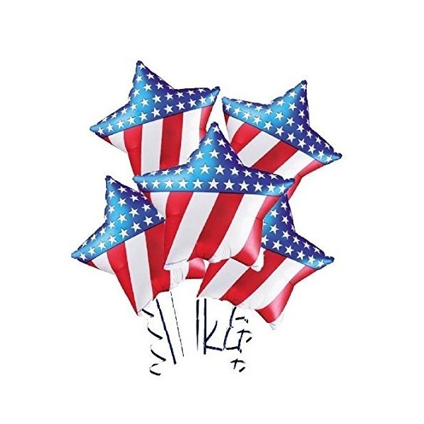 Patriotic Star Shaped Balloon Mylar