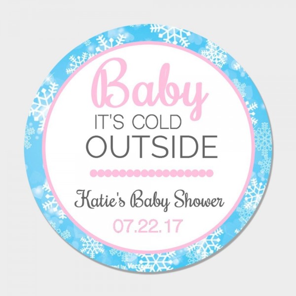 Personalized Baby Outside Shower Labels