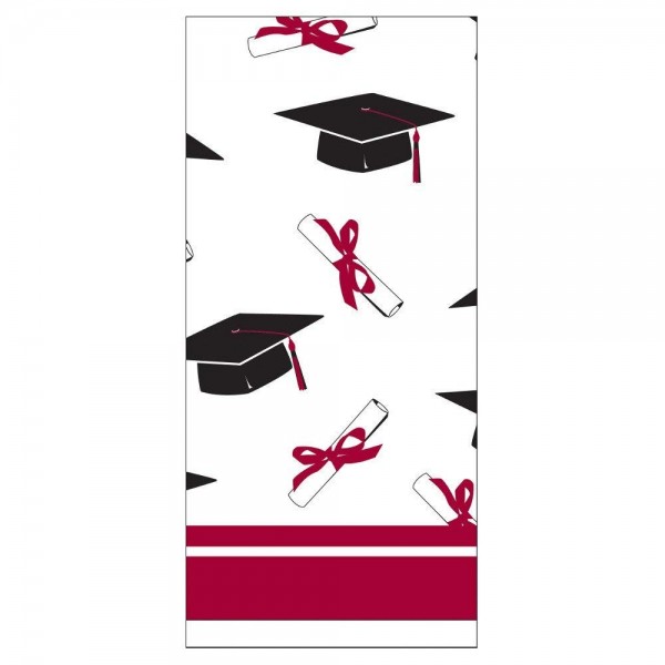 Creative Converting Graduation Plastic Burgundy