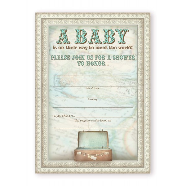 Little Traveler Baby Shower Invitations