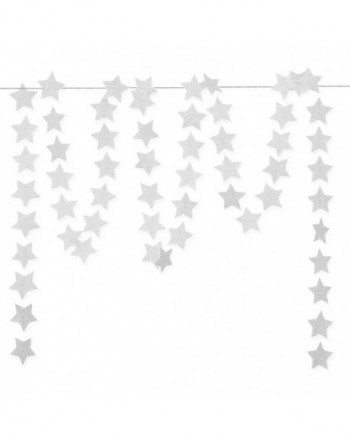 Glitter Silver Paper Hanging Garland