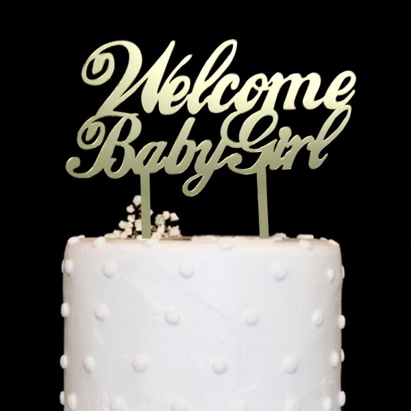 Welcome Topper Acrylic Mirror Decorations