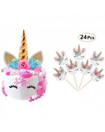 Birthday Topper Unicorn Flowers Unicorn Decoration Decorations