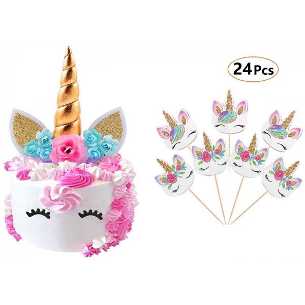 Birthday Topper Unicorn Flowers Unicorn Decoration Decorations