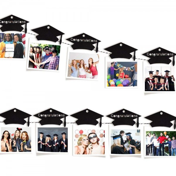 KUUQA Shaped Banner Garland Graduation