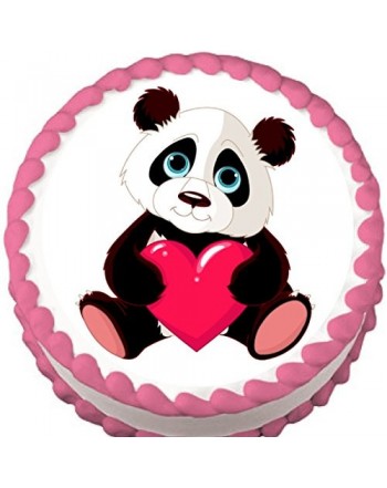 Panda Birthday Valentine Edible Topper