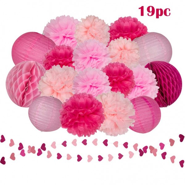 Lanterns Honeycomb Heart Shaped Decorations Bachelor