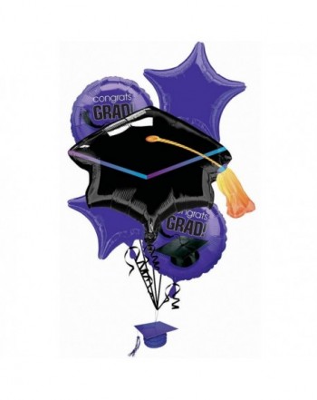 Congrats Purple Graduation Balloon Bouquet