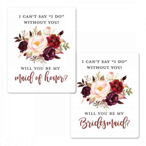 Elegant Floral Bridesmaid Proposal Without Elegant Floral Bridesmaid Proposal Without