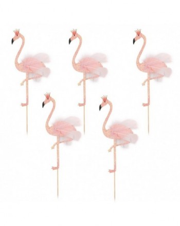 Homyl Tropical Flamingo Toppers Decoration