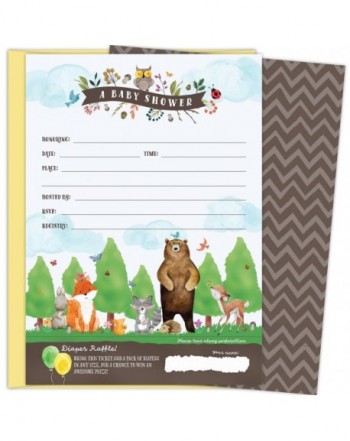 KokoPaperCo Woodland Invitations Tear off Envelopes