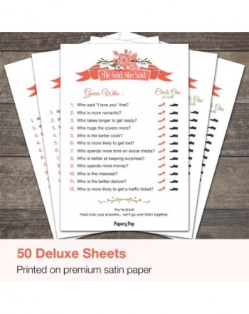 New Trendy Bridal Shower Party Games & Activities