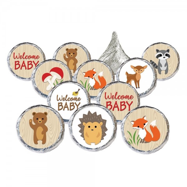 Woodland Animals Shower Favor Stickers Woodland Animals Shower Favor Stickers