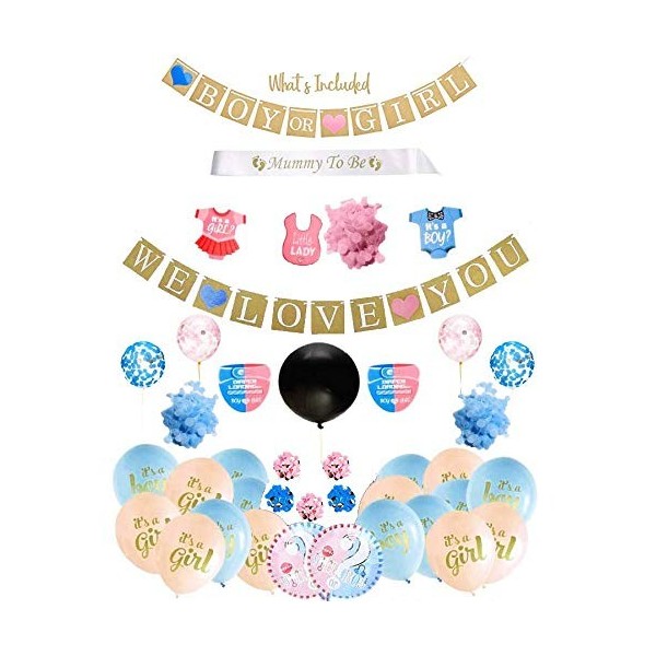 Gender Reveal Decoration Shower Supplies