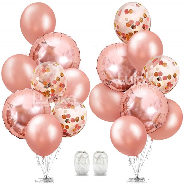 Rose Gold Balloons Engagement LujokaBalloons