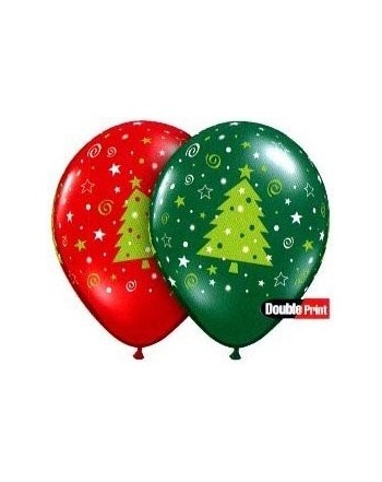 Christmas Trees Swirls Holiday Balloons