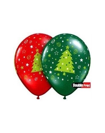 Christmas Trees Swirls Holiday Balloons